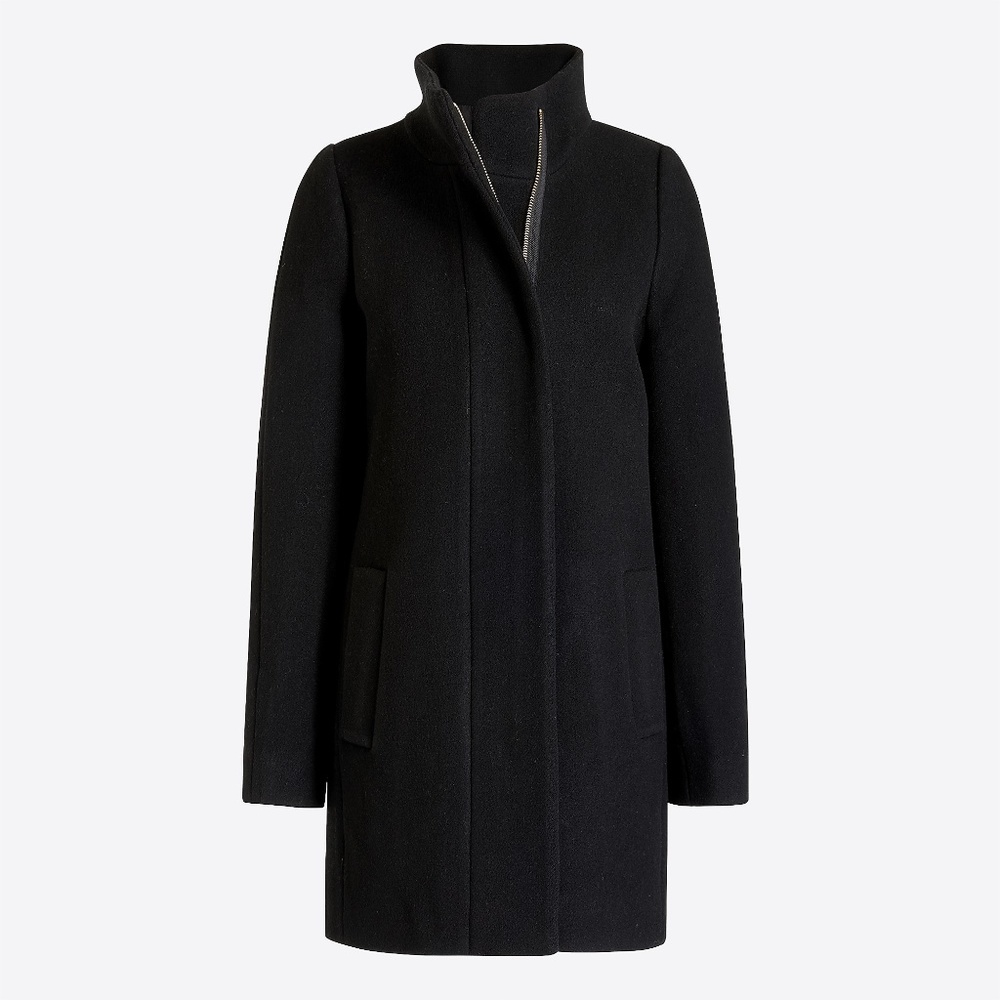 NWT J Crew Factory City Coat Black Size 2